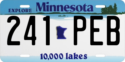 MN license plate 241PEB