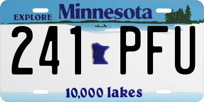 MN license plate 241PFU