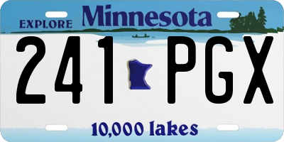 MN license plate 241PGX