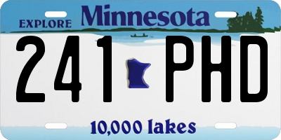 MN license plate 241PHD