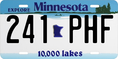 MN license plate 241PHF