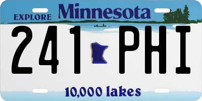 MN license plate 241PHI