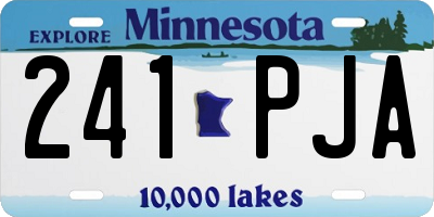 MN license plate 241PJA