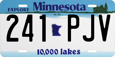 MN license plate 241PJV