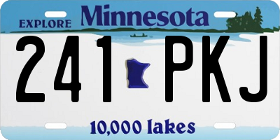 MN license plate 241PKJ