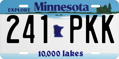 MN license plate 241PKK
