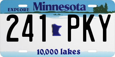MN license plate 241PKY