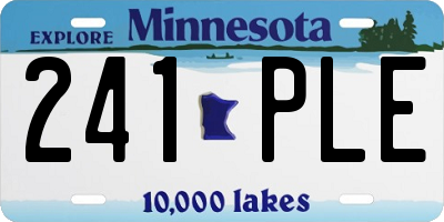 MN license plate 241PLE