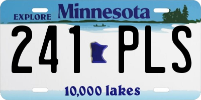 MN license plate 241PLS