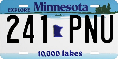 MN license plate 241PNU