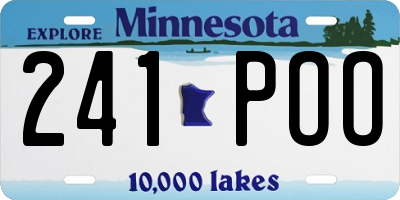 MN license plate 241POO