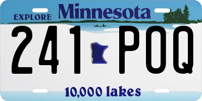 MN license plate 241POQ