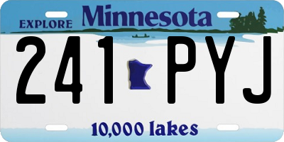 MN license plate 241PYJ