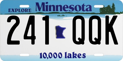 MN license plate 241QQK