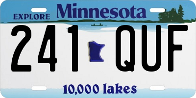 MN license plate 241QUF