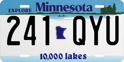 MN license plate 241QYU