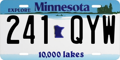 MN license plate 241QYW