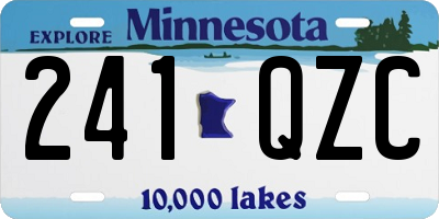 MN license plate 241QZC