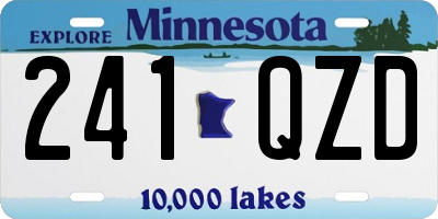 MN license plate 241QZD