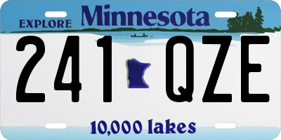 MN license plate 241QZE