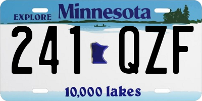 MN license plate 241QZF