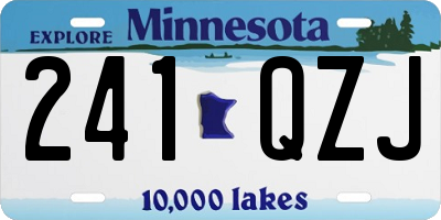 MN license plate 241QZJ