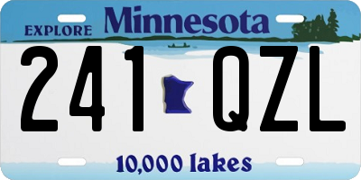 MN license plate 241QZL