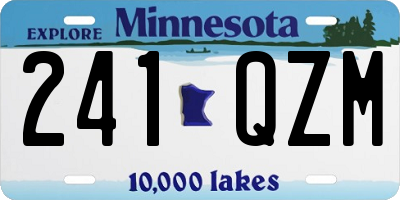 MN license plate 241QZM