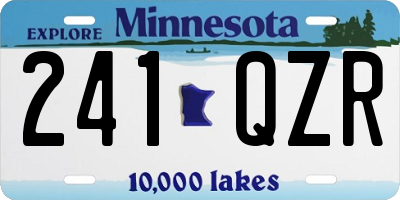 MN license plate 241QZR