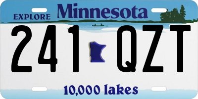 MN license plate 241QZT