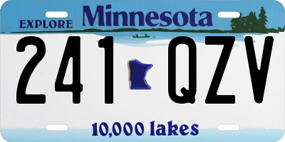 MN license plate 241QZV