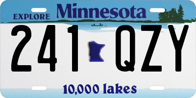 MN license plate 241QZY