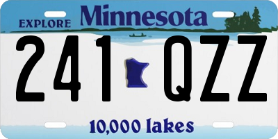 MN license plate 241QZZ