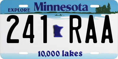 MN license plate 241RAA