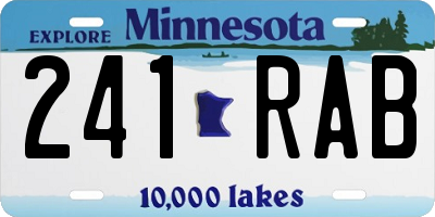 MN license plate 241RAB