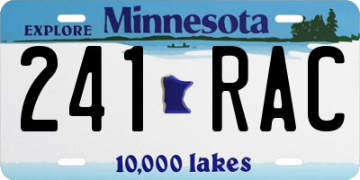 MN license plate 241RAC