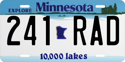 MN license plate 241RAD