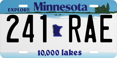 MN license plate 241RAE