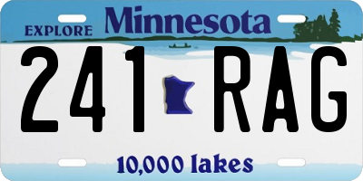 MN license plate 241RAG