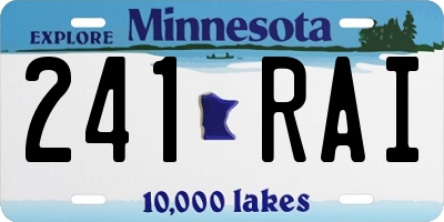 MN license plate 241RAI