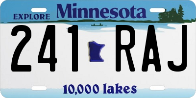 MN license plate 241RAJ