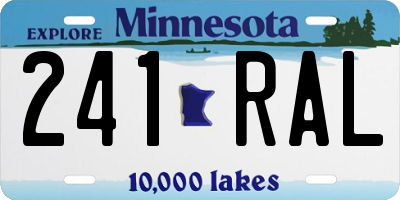 MN license plate 241RAL