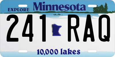 MN license plate 241RAQ