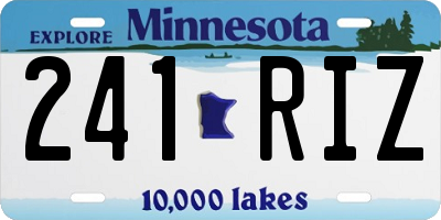 MN license plate 241RIZ