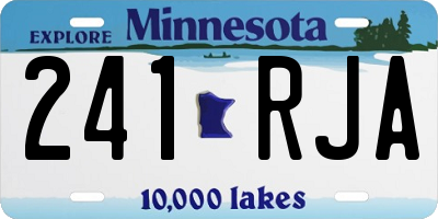 MN license plate 241RJA