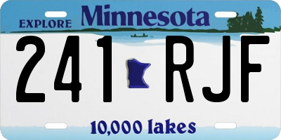 MN license plate 241RJF