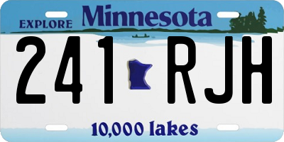 MN license plate 241RJH