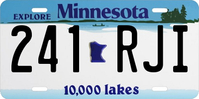 MN license plate 241RJI