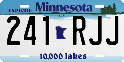 MN license plate 241RJJ