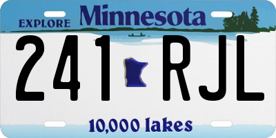 MN license plate 241RJL